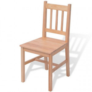Set masă și scaune din lemn de pin, 5 piese - Img 5