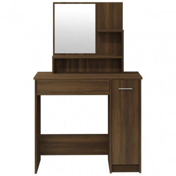 Set măsuță de toaletă, stejar maro, 86,5x35x136 cm - Img 5