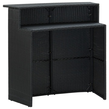 Set mobilier bar de grădină cu perne, 3 piese, negru - Img 8