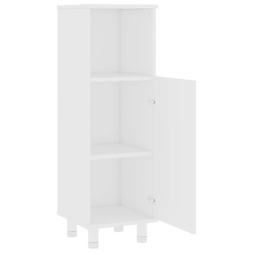 Set mobilier de baie, 4 piese, alb, lemn prelucrat - Img 6