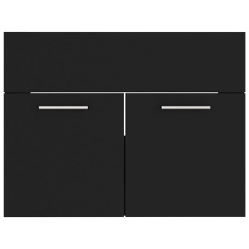 Set mobilier de baie, negru, lemn prelucrat - Img 7
