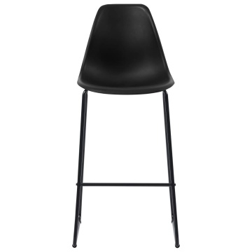 Set mobilier de bar, 3 piese, negru, plastic - Img 6
