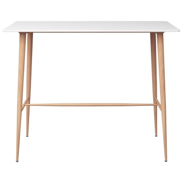 Set mobilier de bar, 5 piese, alb și negru - Img 3