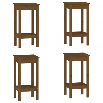 Set mobilier de bar, 5 piese, maro miere, lemn masiv de pin - Img 3