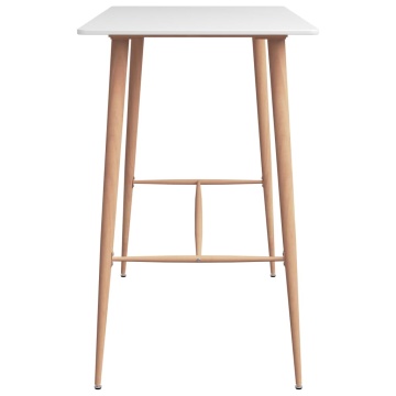Set mobilier de bar, 7 piese, alb și negru - Img 4
