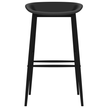 Set mobilier de bar, 7 piese, negru - Img 7