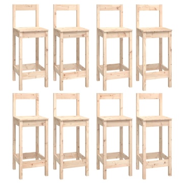 Set mobilier de bar, 9 piese, lemn masiv de pin - Img 3