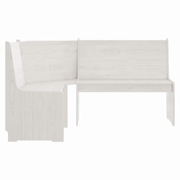 Set mobilier de bucătărie, 3 piese, alb, lemn masiv de pin - Img 5