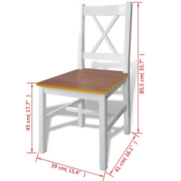 Set mobilier de bucătărie, 5 piese, maro și alb - Img 5