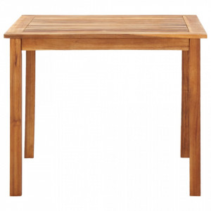 Set mobilier de exterior, 5 piese, gri, poliratan, lemn acacia - Img 4