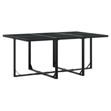 Set mobilier de grădină, 11 piese, cu perne, negru, textilenă - Img 3