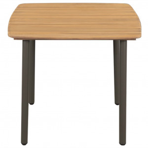 Set mobilier de grădină, 3 piese, gri, poliratan - Img 6