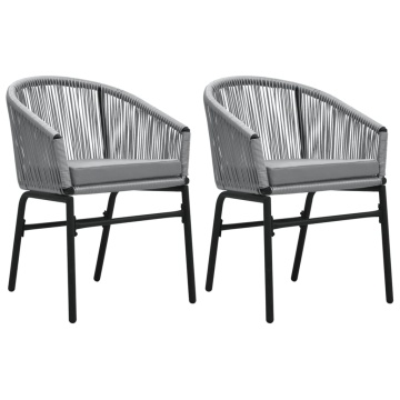 Set mobilier de grădină, 3 piese, gri - Img 3