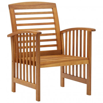 Set mobilier de grădină, 4 piese, lemn masiv de acacia - Img 7