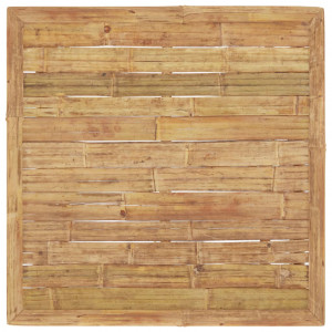 Set mobilier de grădină, 4 piese, perne alb crem, bambus - Img 7