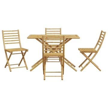 Set mobilier de grădină, 5 piese, bambus - Img 3