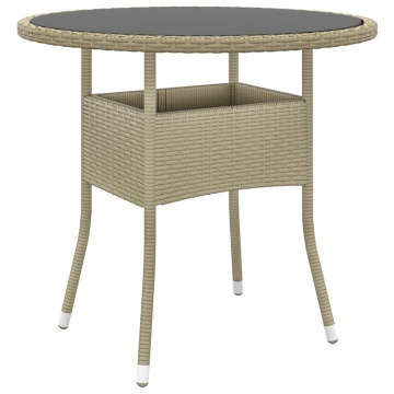 Set mobilier de grădină, 5 piese, bej, poliratan - Img 8