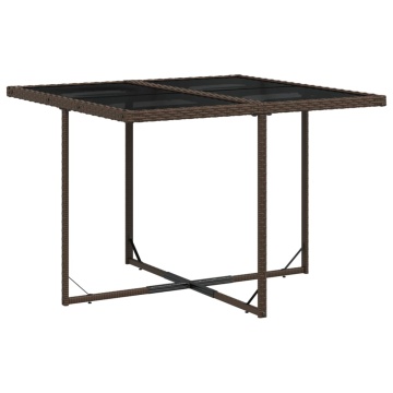 Set mobilier de grădină, 5 piese, cu perne, maro, poliratan - Img 4