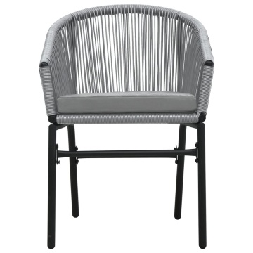 Set mobilier de grădină, 5 piese, gri - Img 8