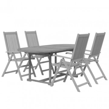 Set mobilier de grădină, 5 piese, lemn masiv de acacia - Img 3