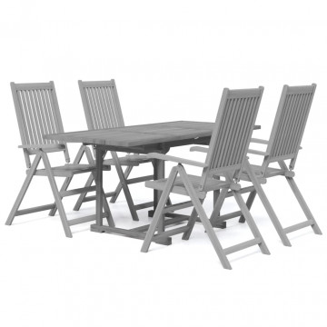 Set mobilier de grădină, 5 piese, lemn masiv de acacia - Img 2
