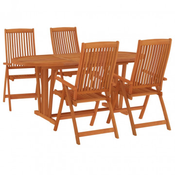 Set mobilier de grădină, 5 piese, lemn masiv de eucalipt - Img 3