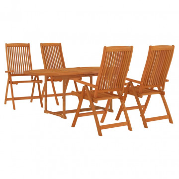 Set mobilier de grădină, 5 piese, lemn masiv de eucalipt - Img 3