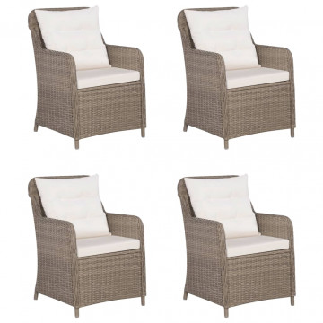 Set mobilier de grădină, 5 piese, maro - Img 8