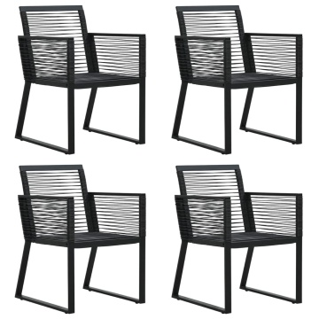 Set mobilier de grădină, 5 piese, negru, ratan PVC - Img 4
