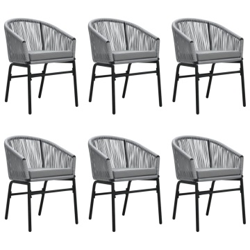 Set mobilier de grădină, 7 piese, gri - Img 3