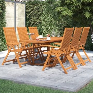 Set mobilier de grădină, 7 piese, lemn masiv de acacia - Img 1