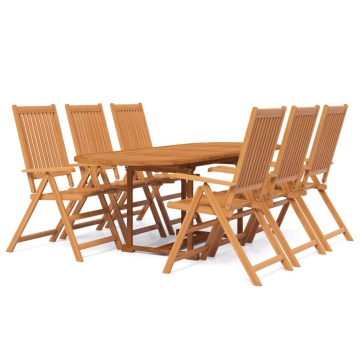 Set mobilier de grădină, 7 piese, lemn masiv de acacia - Img 2