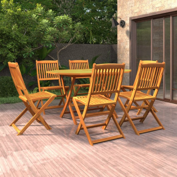 Set mobilier de grădină, 7 piese, lemn masiv de acacia - Img 1