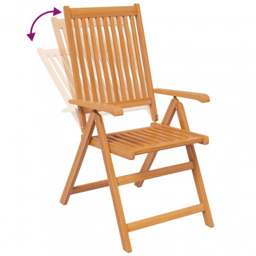Set mobilier de grădină, 7 piese, lemn masiv de acacia - Img 7