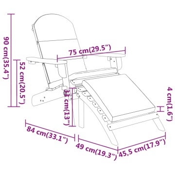 Set mobilier de grădină Adirondack, 3 piese, lemn masiv acacia - Img 6