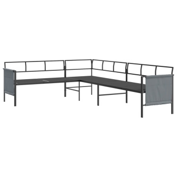 Set mobilier de grădină, antracit, 2 piese, oțel - Img 8