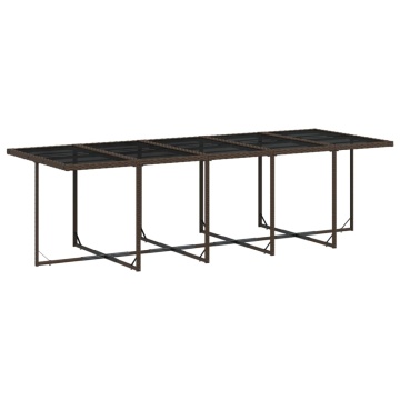 Set mobilier de grădină cu perne, 11 piese, maro, poliratan - Img 4
