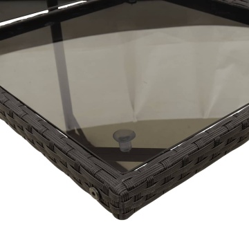 Set mobilier de grădină cu perne, 13 piese, negru, poliratan - Img 6
