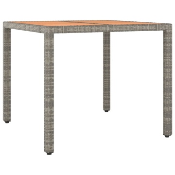 Set mobilier de grădină cu perne, 3 piese, gri, poliratan - Img 5