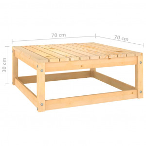 Set mobilier de grădină cu perne, 3 piese, lemn masiv de pin - Img 5