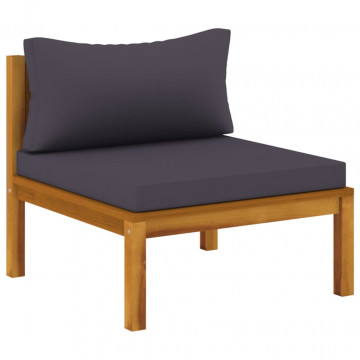 Set mobilier de grădină cu perne, 4 piese, lemn masiv acacia - Img 7