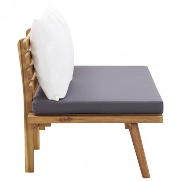 Set mobilier de grădină cu perne, 4 piese, lemn masiv de acacia - Img 6