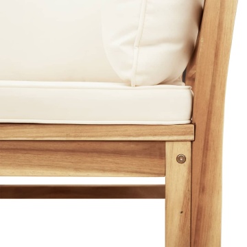 Set mobilier de grădină cu perne, 5 buc., lemn masiv acacia - Img 5