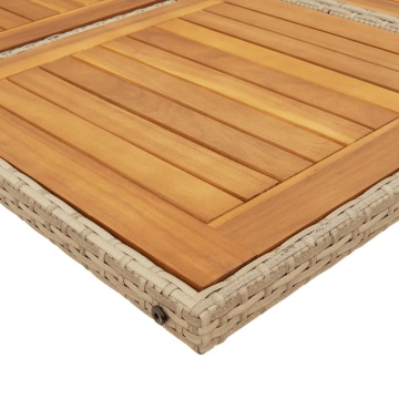 Set mobilier de grădină cu perne, 5 piese, bej, poliratan - Img 6