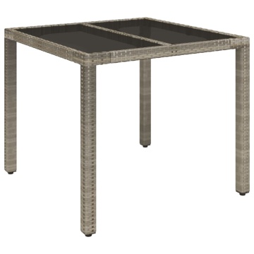 Set mobilier de grădină cu perne, 5 piese, gri, poliratan - Img 6