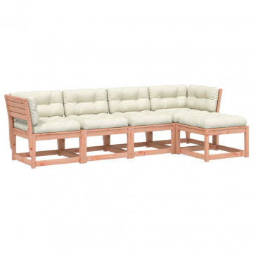 Set mobilier de grădină cu perne, 5 piese, lemn masiv douglas - Img 2