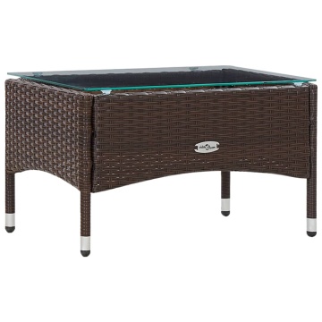 Set mobilier de grădină cu perne, 5 piese, maro, poliratan - Img 11