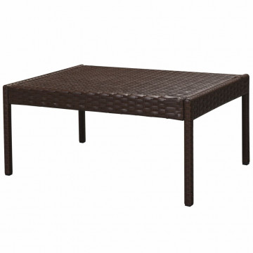 Set mobilier de grădină cu perne, 6 piese, maro, poliratan - Img 5