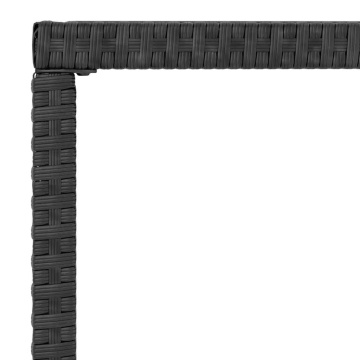 Set mobilier de grădină cu perne, 6 piese, negru, poliratan - Img 5