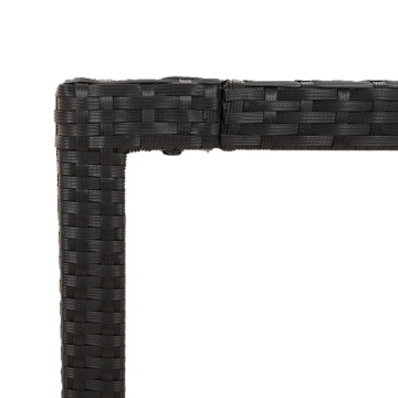 Set mobilier de grădină cu perne, 7 piese, negru, poliratan - Img 6